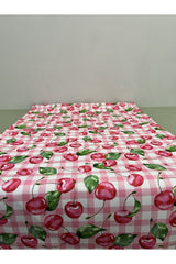 Runner Plaid Ground Cherry Ground Patterned Digital Print