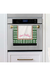 Decorative Edge Ciao Bella Slogan Design Laser Cut Oven Cover