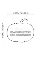 Balkabağı Form Sonbahar Temalı Kumaş Peçete Nakış Kenar 1 Adet