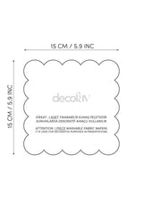 Yellow Tulip Patterned Laser Cut Fabric Cocktail Napkin 1 Piece