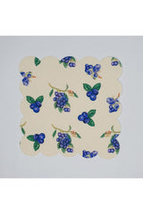 Blueberry Pattern Digitally Printed Laser Cut Cocktail Napkin