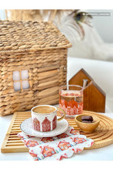 Kurabiye Ev Desenli Dijital Baskılı Kokteyl Peçetesi Yıkanabilir Lazer Kesimli