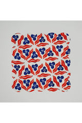 Iznik Tile Patterned Digitally Printed Laser Cut Cocktail Napkin