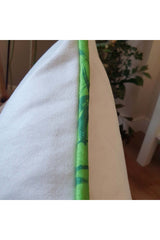 Tired Panda Patterned Bamboo Wick Design Velvet Cushion Cover