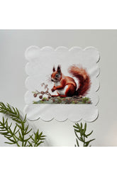 Sincap Tavşan Sonbahar Desenli Kokteyl Peçetesi Kumaş