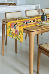 Sole di Sicilia Yellow Laser Cut Runner with Sun Pattern