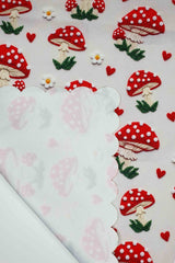 3D Mantar Dijital Baskılı Lazer Kesim Fırın Örtüsü - 43x55cm