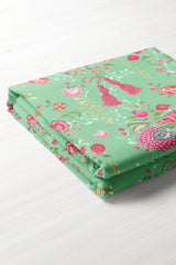 Love Bloom Heart Green Flowers Design Tablecloth - 130x204cm