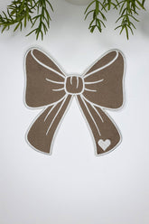 Kurdele Şeklinde Vizon Kumaş Beyaz Nakışlı Kokteyl Peçetesi 1 Adet