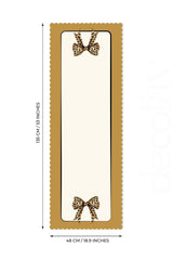 Laser Cut Oven Cover with Leopard Bow Border