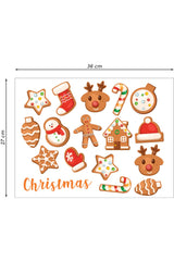Christmas Themed Cookie Style Wall Sticker Set