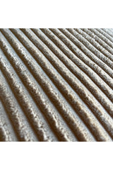 Luxury Stripe Woven Velvet Cushion Cover Milky Brown