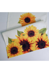 Sunflower Patterned Digital Printed Runner