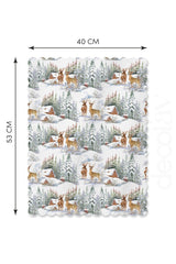 Laser Cut Oven Cover with Deer and Snow Scene Pattern
