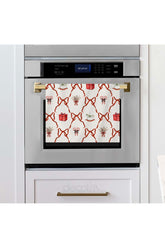 New Year's Concept Bow and Gift Object Patterned Oven Cover