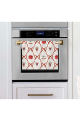 New Year's Concept Bow and Gift Object Patterned Oven Cover