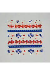 Soyut Boncuk Desenli Dijital Baskılı Lazer Kesimli Kokteyl Peçetesi