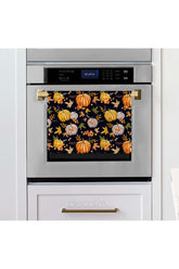 Lacivert Zemin Kabak Desenli Sonbahar Temalı Lazer Kesim Fırın Örtüsü