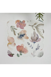 Pastel Sulu Boya Çiçek Desenli Lazer Kesim Kumaş Kokteyl Peçetesi 1 Adet