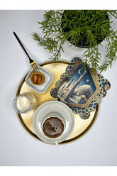 Gece Cami Motifli Ramazan Temalı Lazer Kesim Kumaş Kokteyl Peçetesi 1 Adet