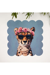 Kokoş Çita Tasarımlı Kumaş Kokteyl Peçetesi 1 Adet