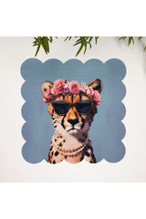 Kokoş Çita Tasarımlı Kumaş Kokteyl Peçetesi 1 Adet