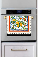 Limoncello Color Framed Digital Printed Laser Cut Oven Cover