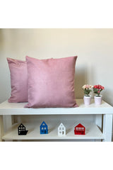 Pastel Gray Thai Feather Velvet Cushion Cover