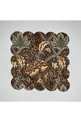 Brown Paisley Patterned Digitally Printed Cocktail Napkin Washable Laser Cut