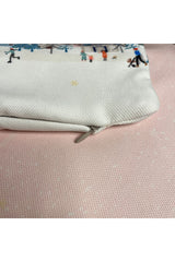 Pastel Pink Snow View Christmas Cushion Cover