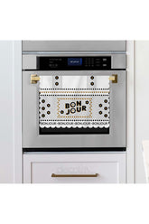 Bonjour Bee Honeycomb Themed Geometric Design Laser Cut Oven Cover