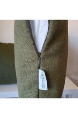 Double Boucle Fabric Cushion Cover Dark Green