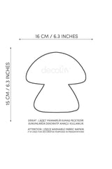 Mantar Form Sonbahar Temalı Nakışlı Kumaş Kokteyl Peçetesi 1 Adet