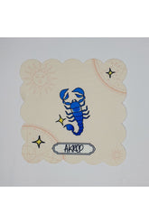 Akrep Burcu Tasarımlı Dijital Baskılı Lazer Kesim Kokteyl Peçetesi