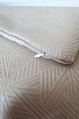 Beige Geometric Jacquard Textured Cushion Cover 43x43cm