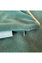 Elegant Christmas Tree Embroidered Green Velvet Cushion Cover