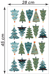 Cute Christmas Tree Sticker Set Decorative Wall Decoration Decals