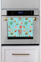 and Coral – Laser Cut Oven Cover with Sea Creatures Pattern