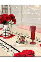 Runner Modern Rose Touch Patterned Digital Panel Printed Runner