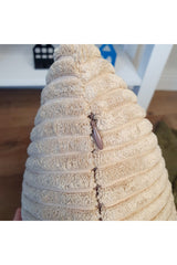 Luxury Stripe Corduroy Cushion Cover Milky Coffee