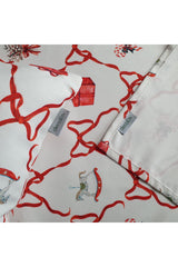 New Year's Concept Bow and Gift Object Patterned Runner