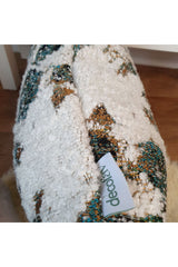 Elegant Boucle Fabric Jacquard Abstract Patterned Cushion Cover