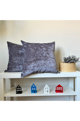 Elegant Antrasit Kadife Kırlent Kılıfı Minimalist Yumuşacık