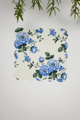 3-Pack Flora Flower Pattern Laser Cut Fabric Cocktail Napkins