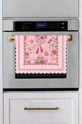 Love Bloom Heart-Colored Floral Pink Laser Cut Oven Cover
