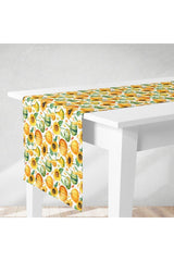 Runner Kabak Desenli Halloween Ayçiçeği Desenli Dijital Baskılı