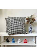 Yarn Dyed Houndstooth Jacquard Woven Cushion Cover