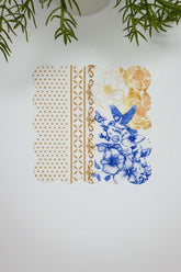 Royal White Laser Cut Fabric Cocktail Napkin with Matching Flower and Bird Patterns, 1 Piece