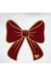 Kurdele Şeklinde Gold Nakışlı Bordo Kırmızı Kumaş Kokteyl Peçetesi 1 Adet