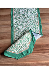 Morris Style Leaf Patterned Runner Digitally Printed